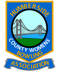 Logo of the Humberside County Women's Bowling Association featuring a stylized image of a bridge and blue background.